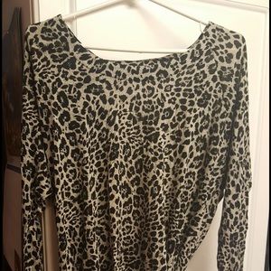 Express Leopard print long-sleeved shirt